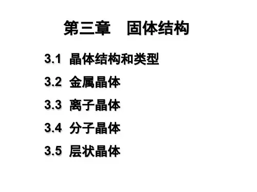 固体结构介绍