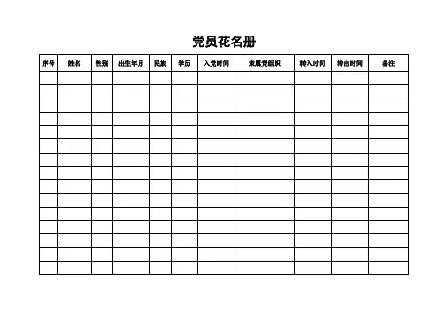 党员花名册