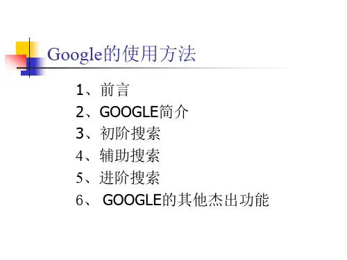 Google的使用方法.ppt