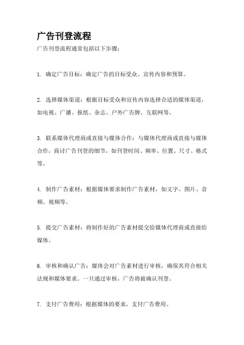 广告刊登流程