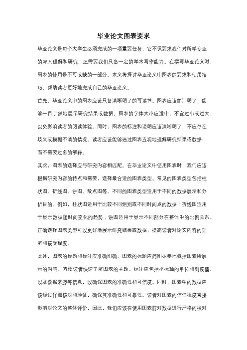 毕业论文图表要求