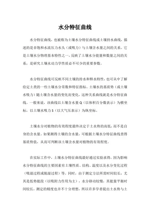水分特征曲线