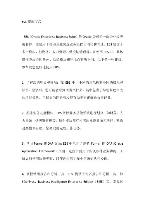 ebs使用方式