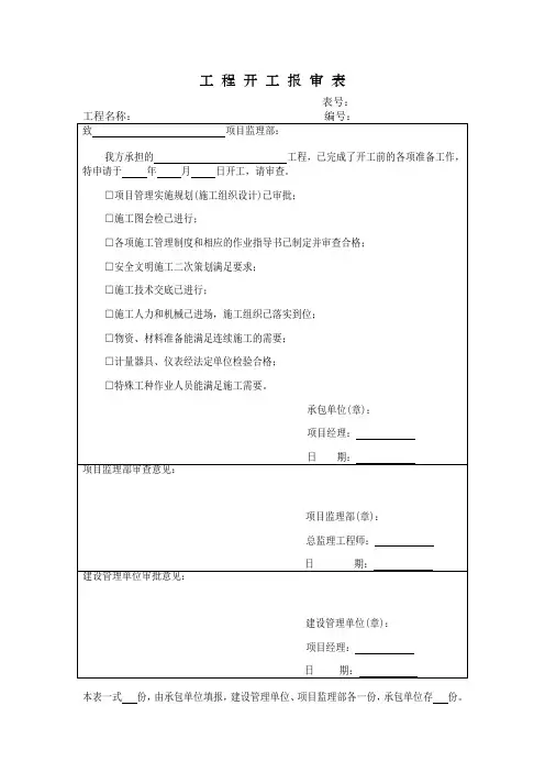 表格模板-风电场报审表统计 精品