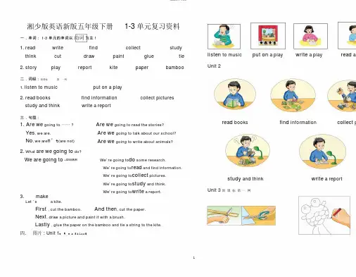 湘少版英语新版五年级下册复习资料