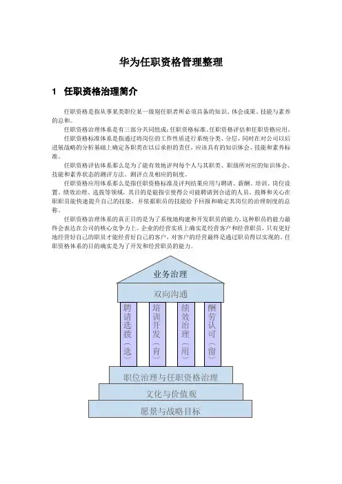 华为任职资格管理整理