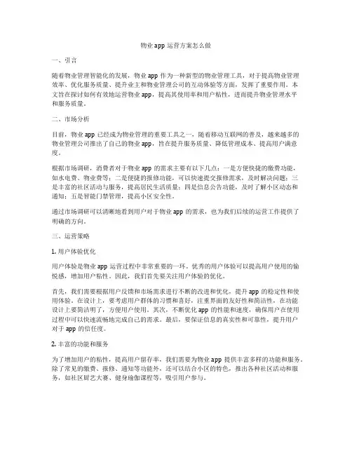 物业app运营方案怎么做