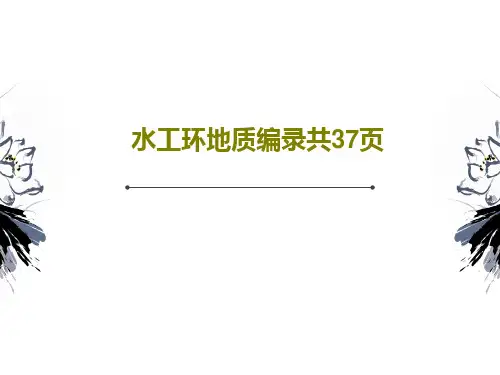 水工环地质编录共37页PPT文档共39页