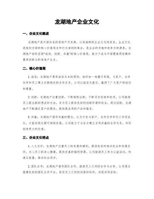 龙湖地产企业文化