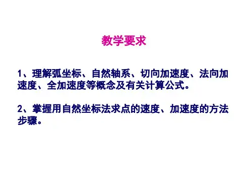 [精品]掌握用自然坐标法求点的速度加速度的方法步骤