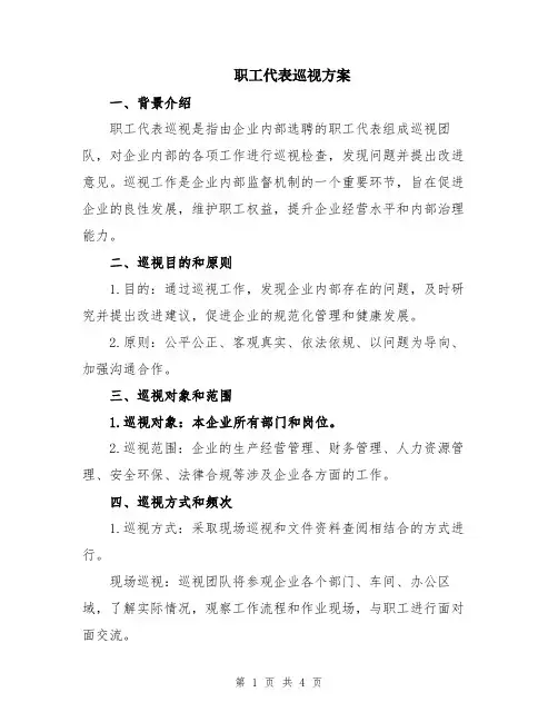职工代表巡视方案