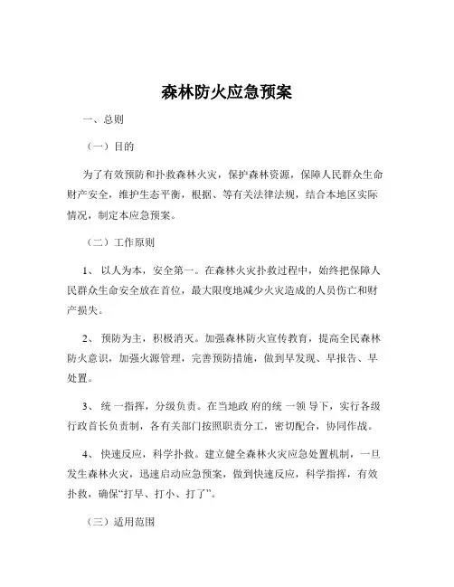 森林防火应急预案