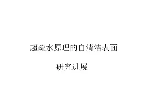超疏水原理的自清洁表面