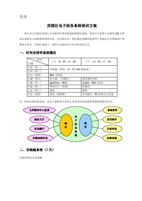 电子政务-西固区电子政务系统培训方案 精品