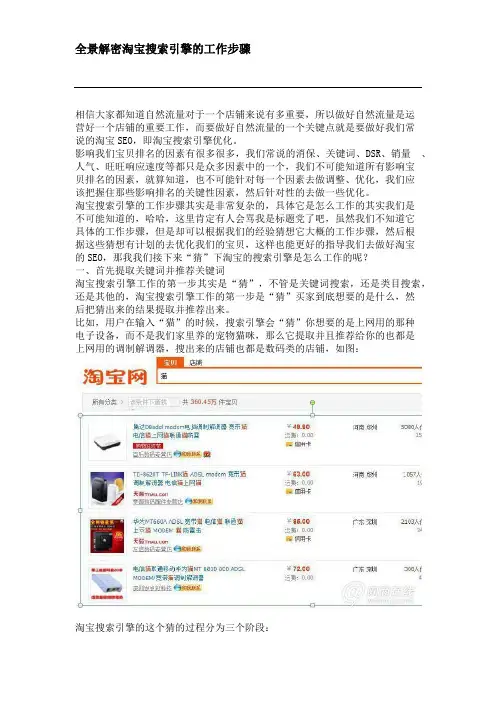 全景解密淘宝搜索引擎的工作步骤