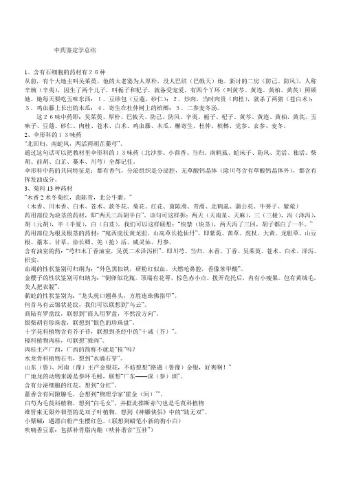 中药鉴定学总结