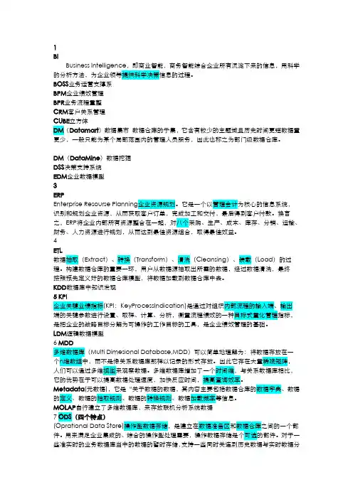 BI_数据仓库基础