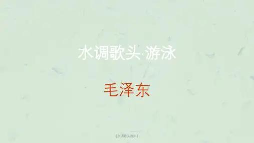 《水调歌头游泳》课件