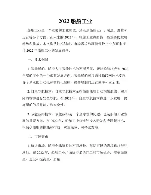 2022船舶工业