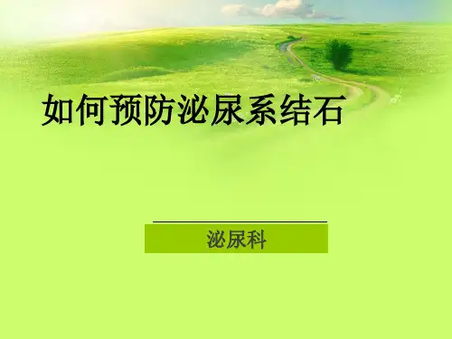如何预防泌尿系结石精品PPT课件