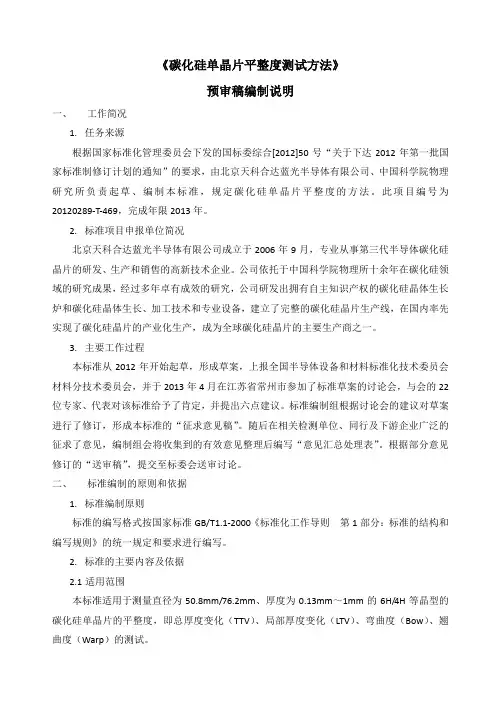碳化硅单晶片平整度测试方法