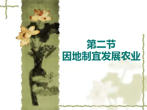 4.2 因地制宜发展农业  优秀课件