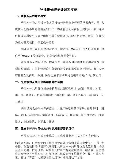 物业维修养护计划和实施