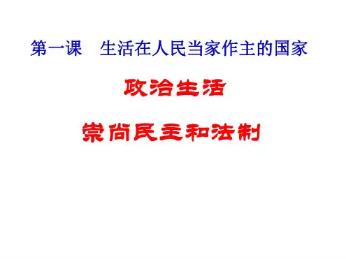 高一政治政治生活2