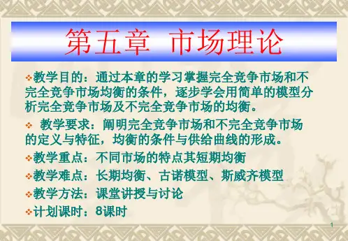 《经济学基础》第五章市场理论