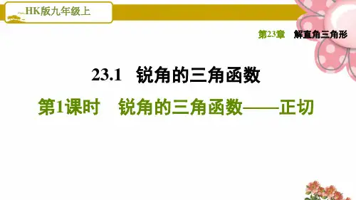 【锐角的三角函数——正切】PPT课件