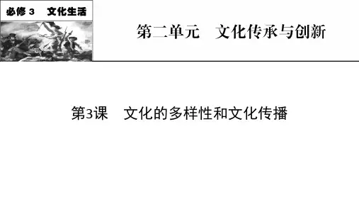 高中政治高考总复习 必修3 第3课 文化的多样性和文化传播
