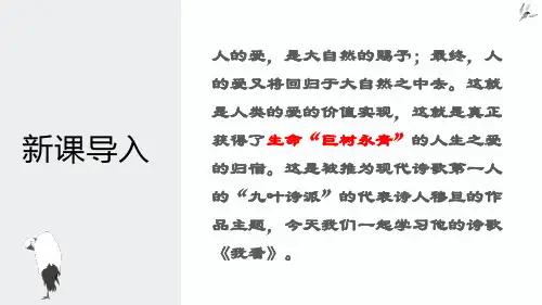 【初中语文】《我看》课件+++统编版语文九年级上册