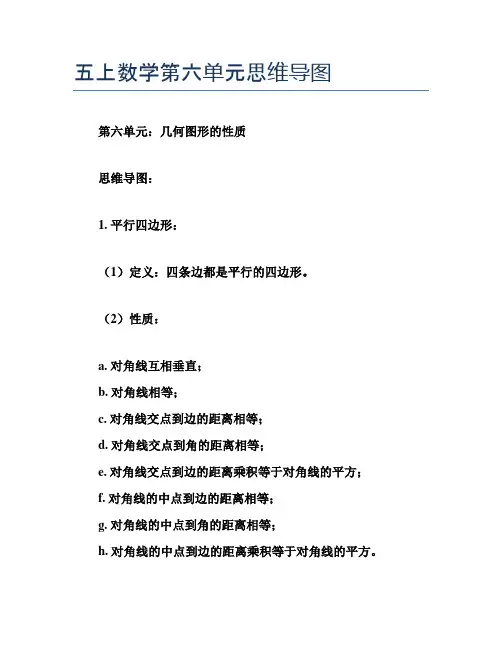 五上数学第六单元思维导图