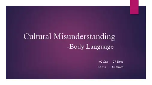 Body Language身体语言英文 PPT课件