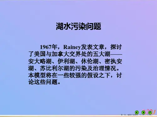 湖水污染问题ppt课件