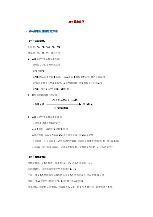 ABO疑难定型