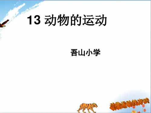 科学《动物的运动》优秀课件PPT