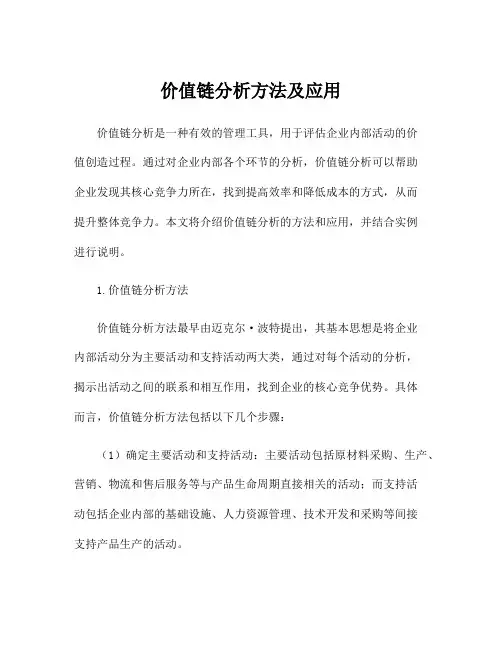 价值链分析方法及应用