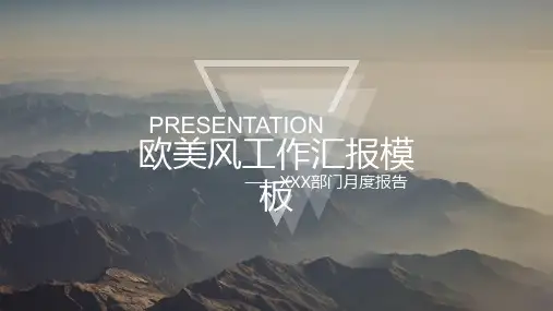 欧美风通用工作汇报PPT ppt