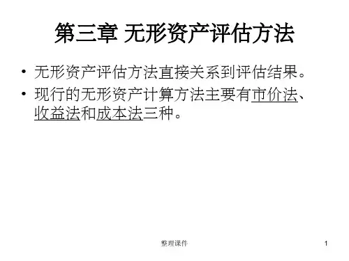 无形资产评估方法