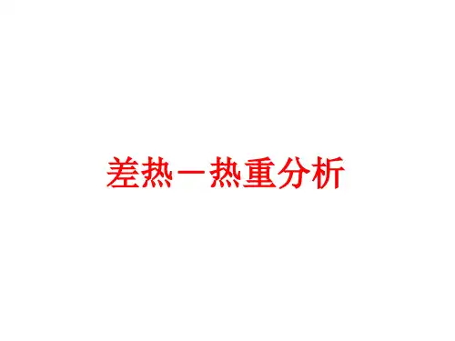 TG-DSC分析方法