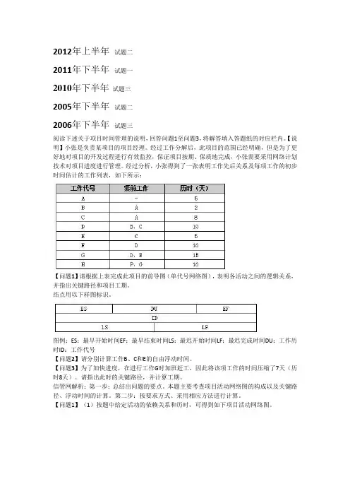 项目管理--华东交通大学试题