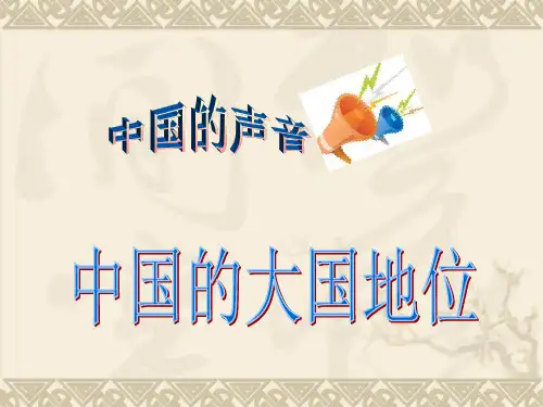 九年级政治中国的大国地位