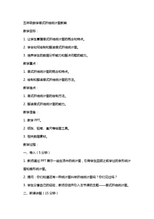 五年级数学单式折线统计图教案