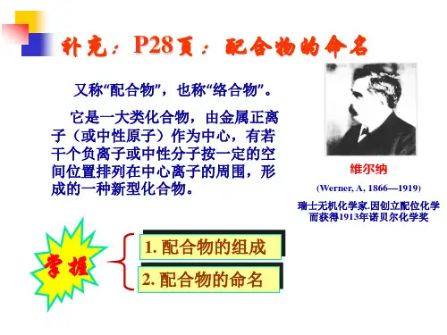 配合物结构的价键理论