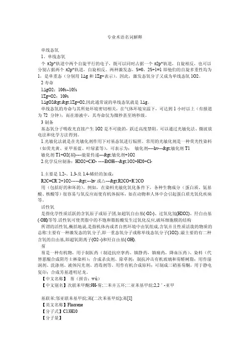专业术语名词解释