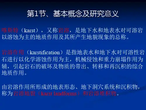 第八章喀斯特及喀斯特地区的工程地质研究