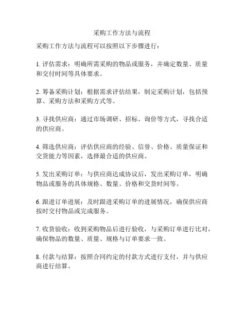 采购工作方法与流程