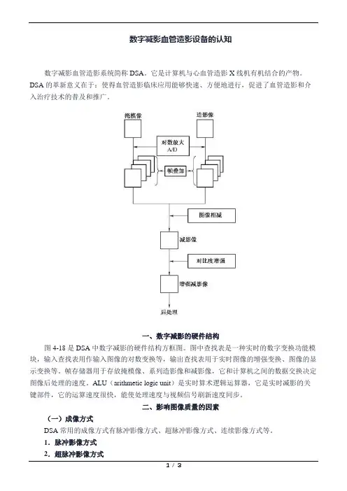 数字减影血管造影设备的认知