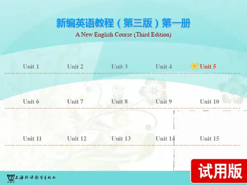 新编英语教程(第三版)第一册第五课课件